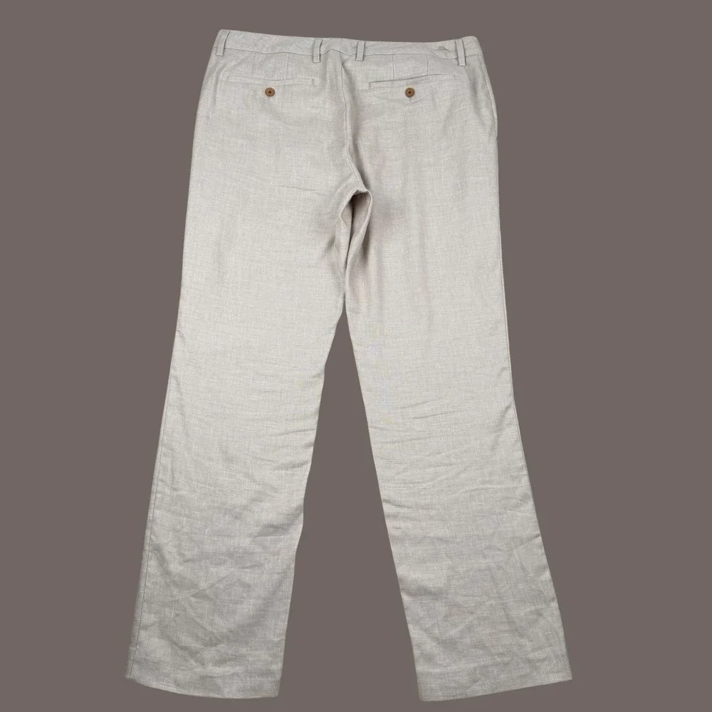 Tommy Bahama Pants Mens 34x30 Beige Linen Blend Chino Summer Travel Casual